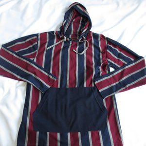 4/$14 Straight Faded Long-Sleeved Hoodie Burgundy, Blue, and Grey Shirt Size L